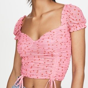 Tiger Mist Sweetheart Pink Crop Top